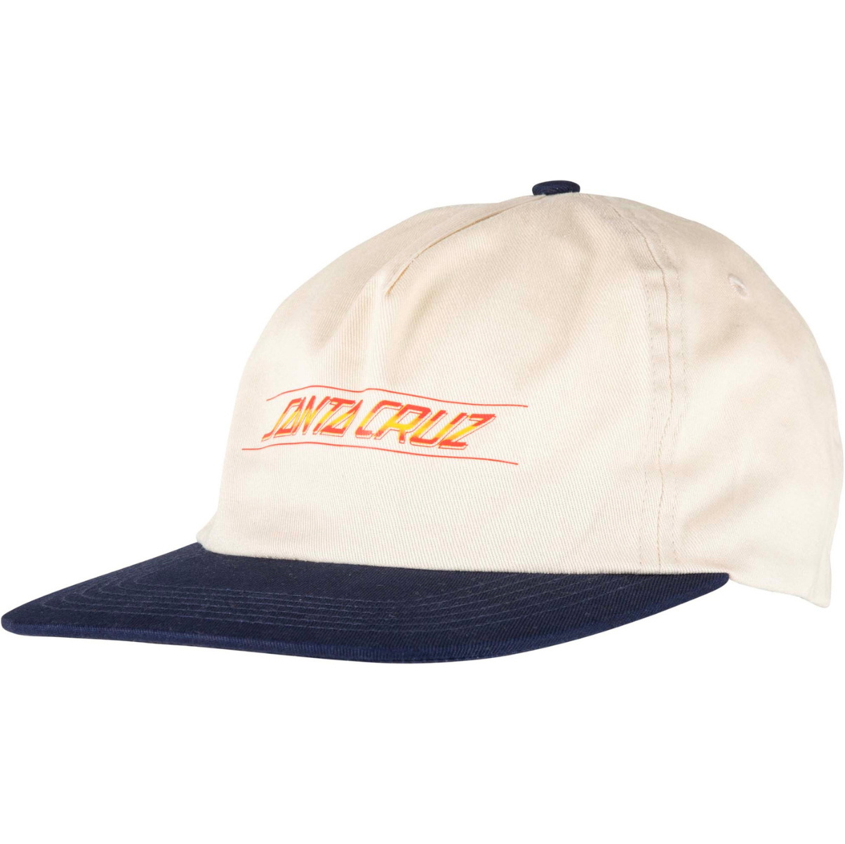 2026 Santa Cruz Mens Classic Fade Strip Snapback SCA-CAP-9566 - Wax Paper / Midnight Blue